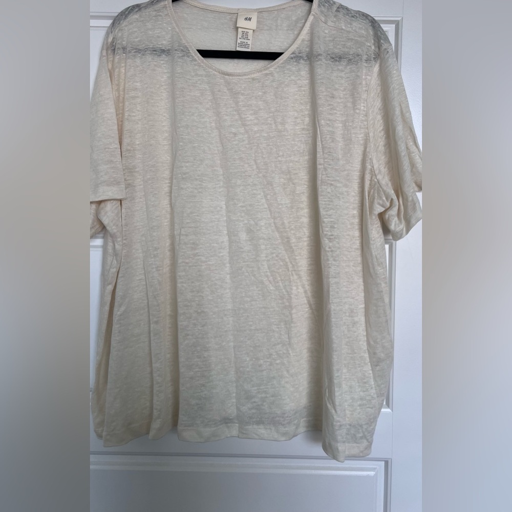 Linen blend tee